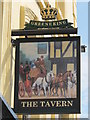 (West-facing) sign for The Tavern, Cricklewood Lane, NW2