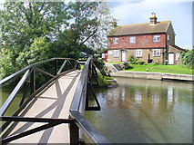 TQ0051 : Footbridge Over the River Wey by Colin Smith