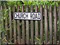 TM4575 : Church Road sign by Geographer