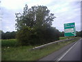 Road sign on A3, Burntcommon