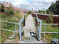 Footpath alongside the flood prevention wall, Glynneath