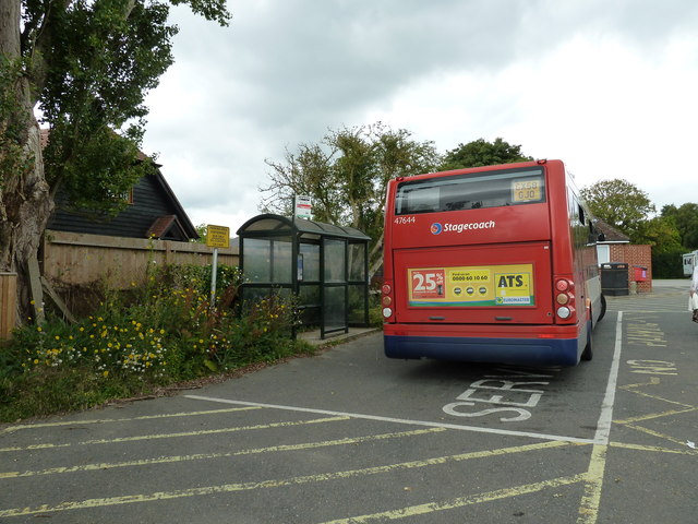 Bus in Bosham Car Park