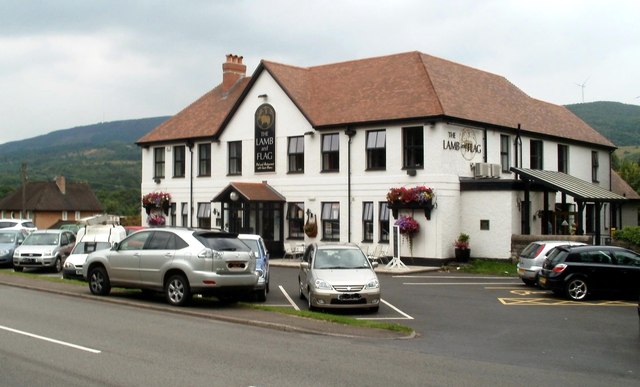 Glynneath : The Lamb and Flag viewed... © Jaggery :: Geograph Britain ...