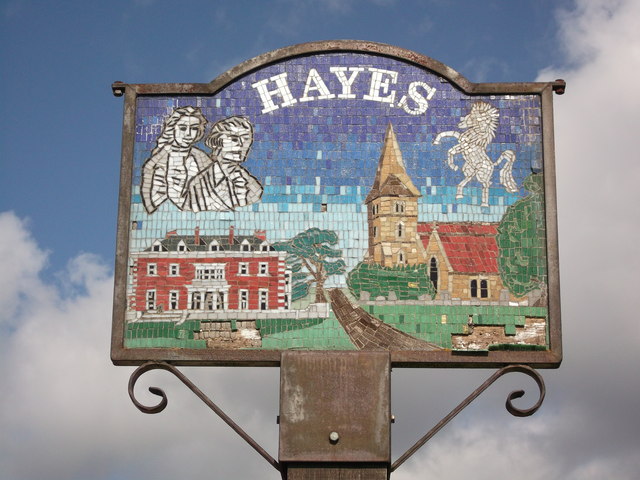 Hayes Village Sign Close-up © David Anstiss :: Geograph Britain and Ireland