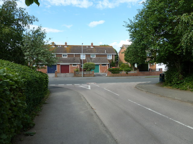 Looking from Lawford Way  into Water Lane