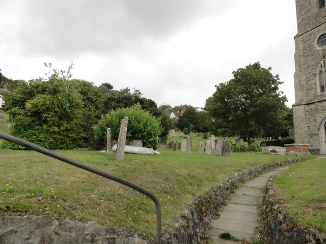 Hythe, Oak Walk, Graveyard at St Leonard's Church