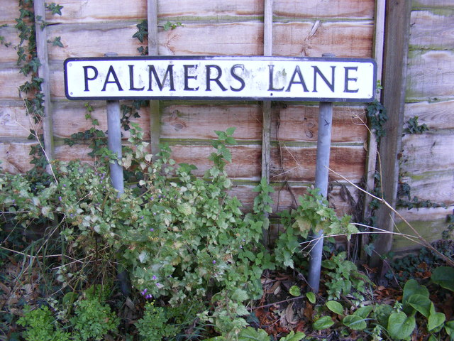 Palmers Lane sign