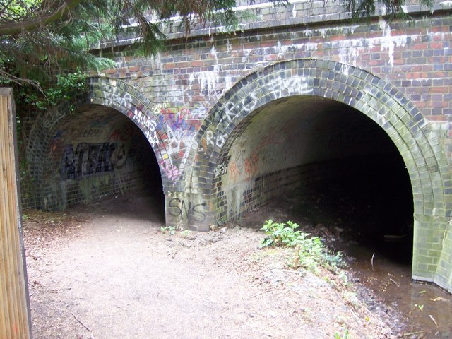 Footpath and river under the Chiltern Main Line