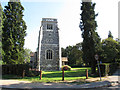 TQ3656 : St Paul's church, Woldingham: tower  by Stephen Craven