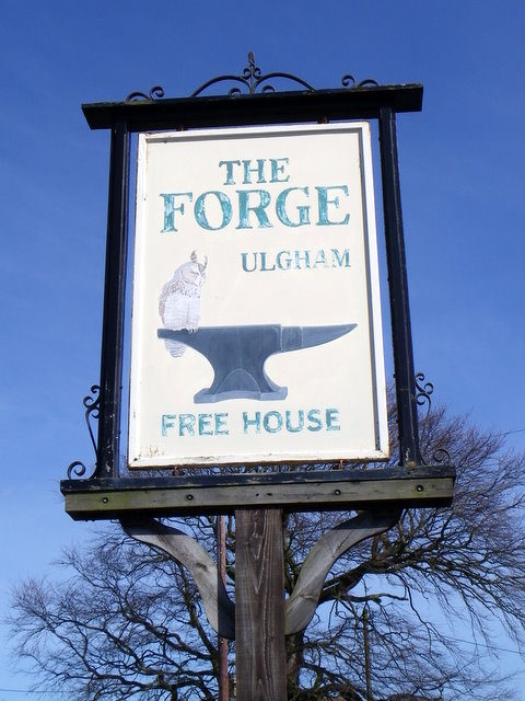 Sign for the Forge Inn