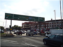 TQ1882 : Direction signs, Hanger Lane by Stacey Harris