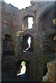 NU2521 : Windows, Dunstanburgh Castle by N Chadwick