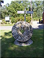 TM2757 : Letheringham Village sign & roadsign by Geographer