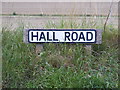 Hall Road sign