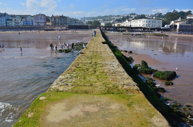 Dawlish: Jetty, Beach  and the Town