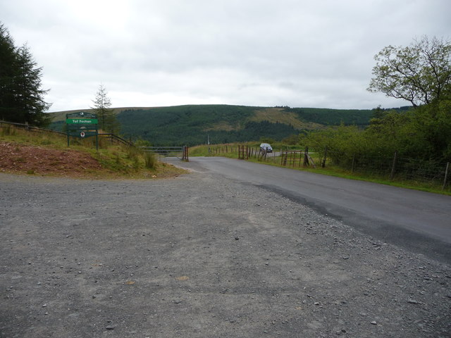 Small car park in the Taf Fechan Forest
