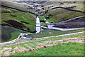 SD9332 : View downstream from Widdop Reservoir dam by Phil Champion