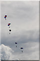 TM1613 : Parachute Jump, Clacton Air Show, Essex by Christine Matthews