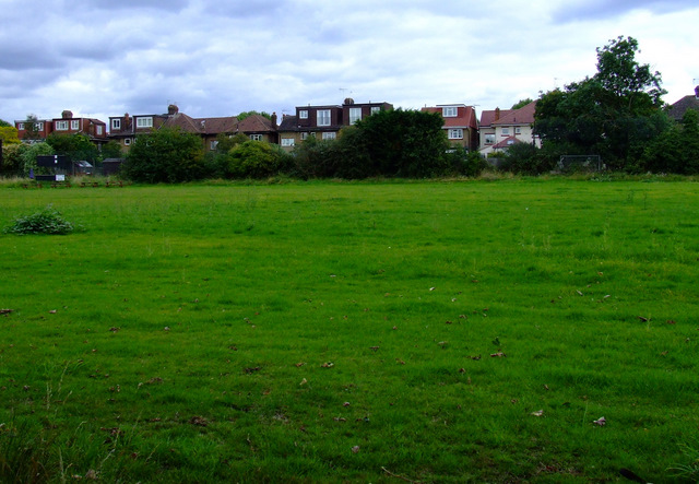 Old football pitch in Elthorne Park