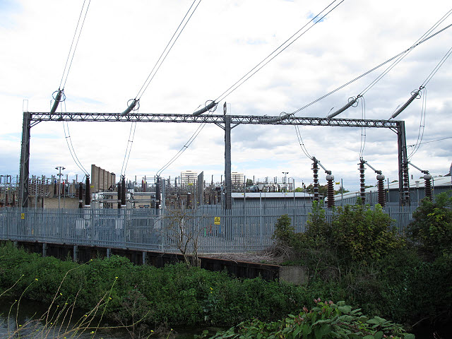 Cables entering Wimbledon substation