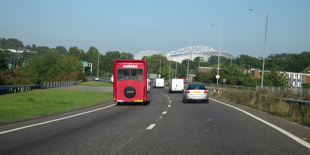 A27 past Falmer © Oast House Archive :: Geograph Britain and Ireland