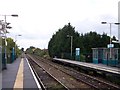 Train leaving Heswall station for Wrexham