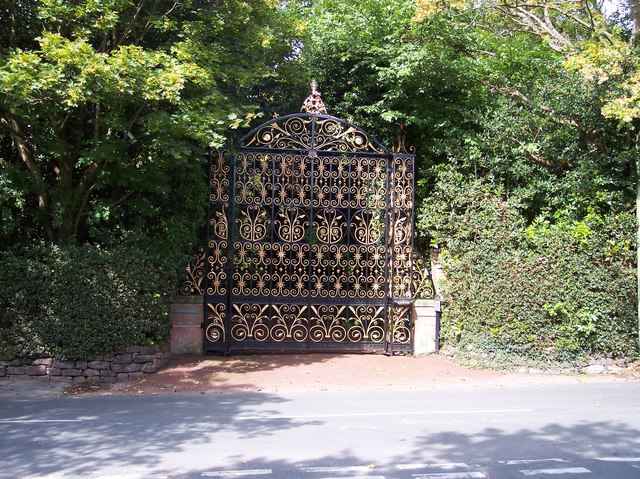 Magnificent gate at Knollwood in Well Lane Gayton