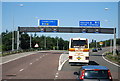 TQ4799 : Slip road junction 27 (M25 / M11) by N Chadwick