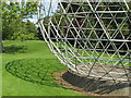 Sphere sculpture and its shadow, University of Surrey