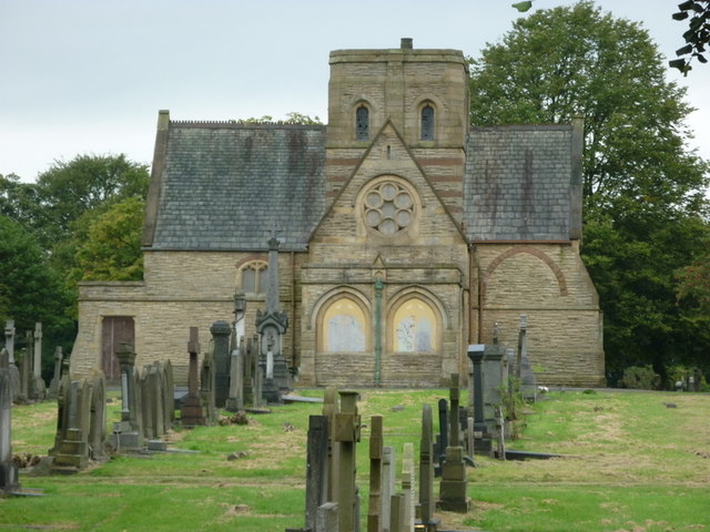 The church in Bolton cemetery