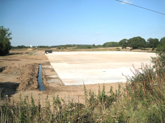 New concrete slab by Mercote Hall Lane © Robin Stott cc-by-sa/2.0 ...