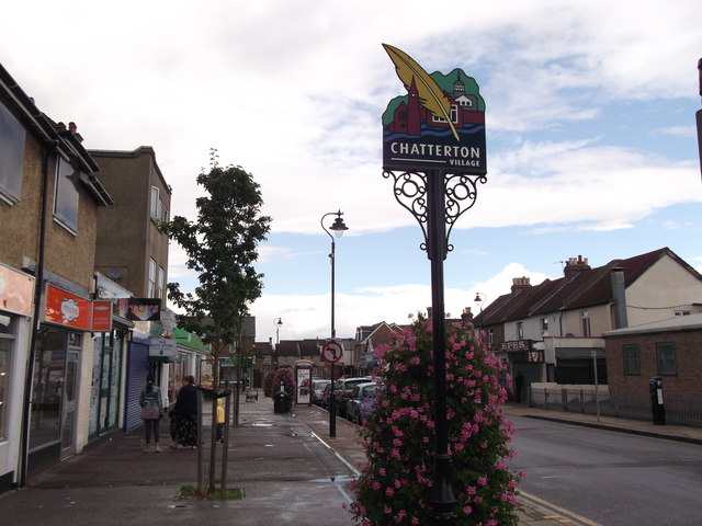 Chatterton Village Sign © David Anstiss :: Geograph Britain and Ireland