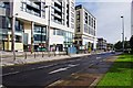 O0827 : Looking east by Tallaght tram stop, Dublin by P L Chadwick