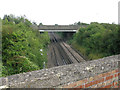 The bridge carrying the A256 over the railway at Lord of the Manor