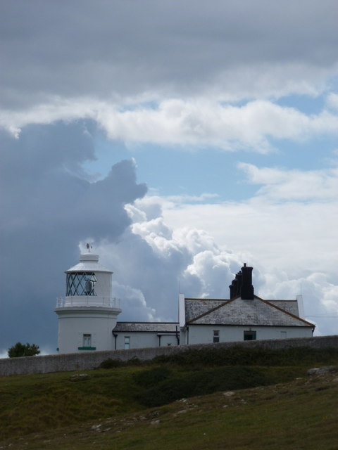 Swanage: a bit of blue sky over Anvil Point lighthouse