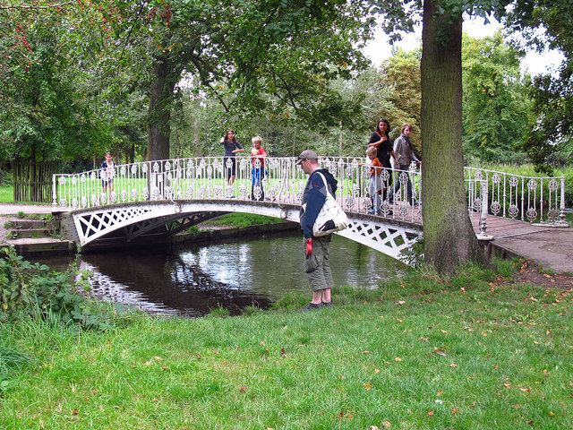 Ornamental bridge in Morden Hall Park