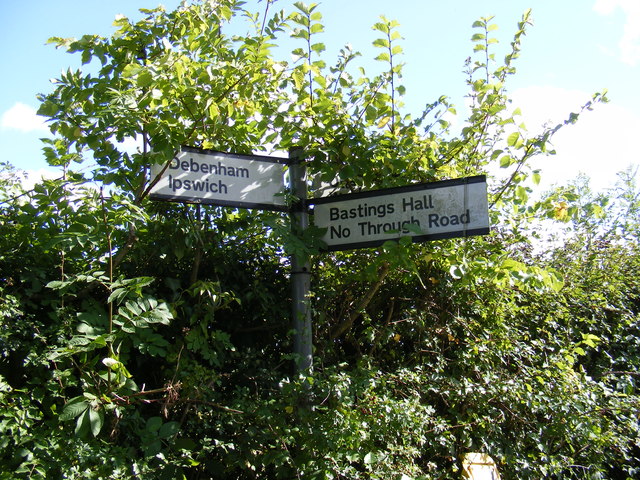 Roadsign at the Bastings Hall junction on Otley Road