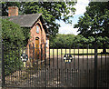 SP2382 : Gates and former workshop, Forest Hall by Robin Stott