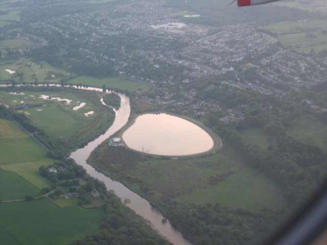 Aerial view of Inchgarth Reservoir