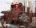 TL7652 : St Nicholas, Denston - Pulpit by John Salmon