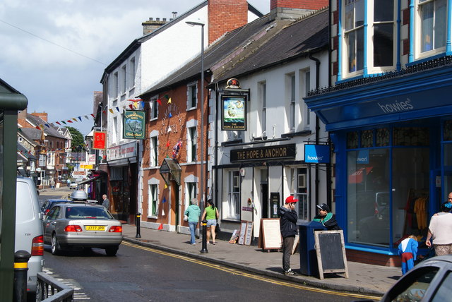 Two pubs on High Street, Cardigan