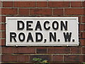 Sign for Deacon Road, NW2