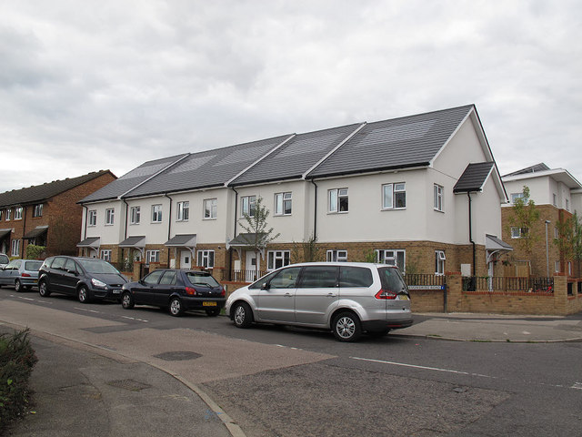 Solar tiles on house roofs