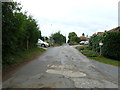 Looking northwards in Bossington Lane