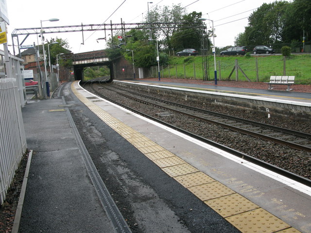Hillfoot railway station, looking South-West