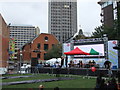 TQ3180 : Outdoor stage  at Thames Festival 2011 by PAUL FARMER