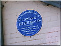 TM2749 : Blue Plaque  - Edward Fitzgerald lived here 1809 - 1883 by Geographer