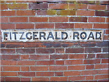 TM2749 : Fitzgerald Road sign by Geographer