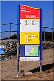 SW7962 : Lifeguard Information Board on Fistral Beach by Steve Daniels