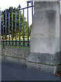 Benchmark near Haycombe Cemetery entrance